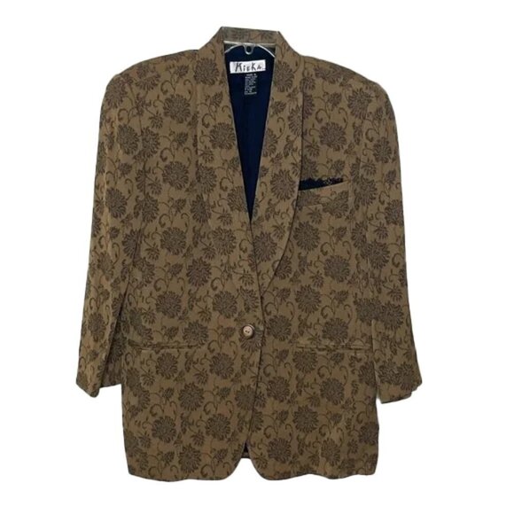 🆕 MIEKA Floral Blazer Size 10 - Picture 1 of 4